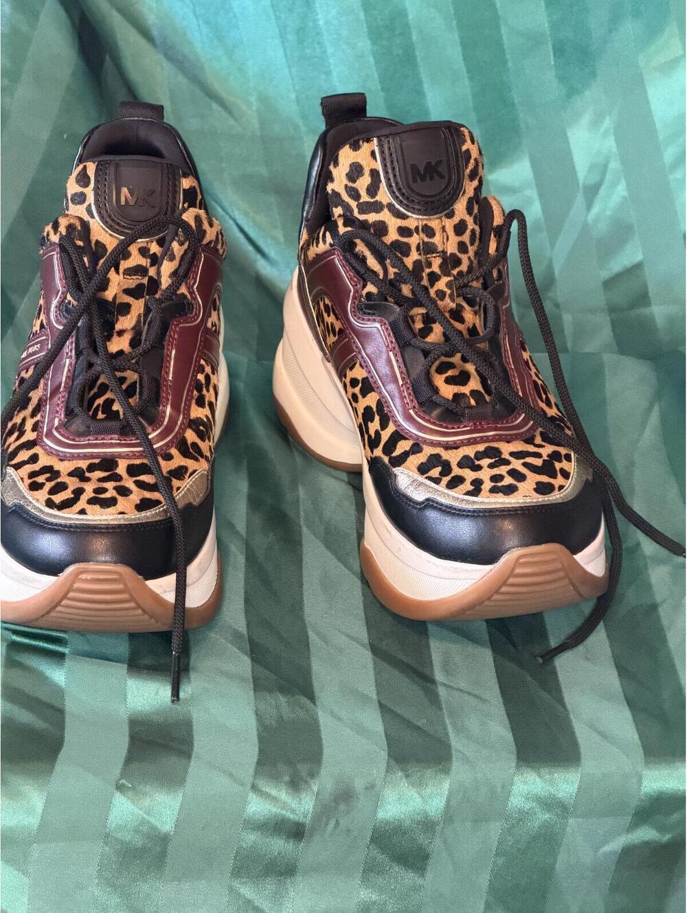 Michael Kors Leopard Print Chunky Sneakers - Women's 9